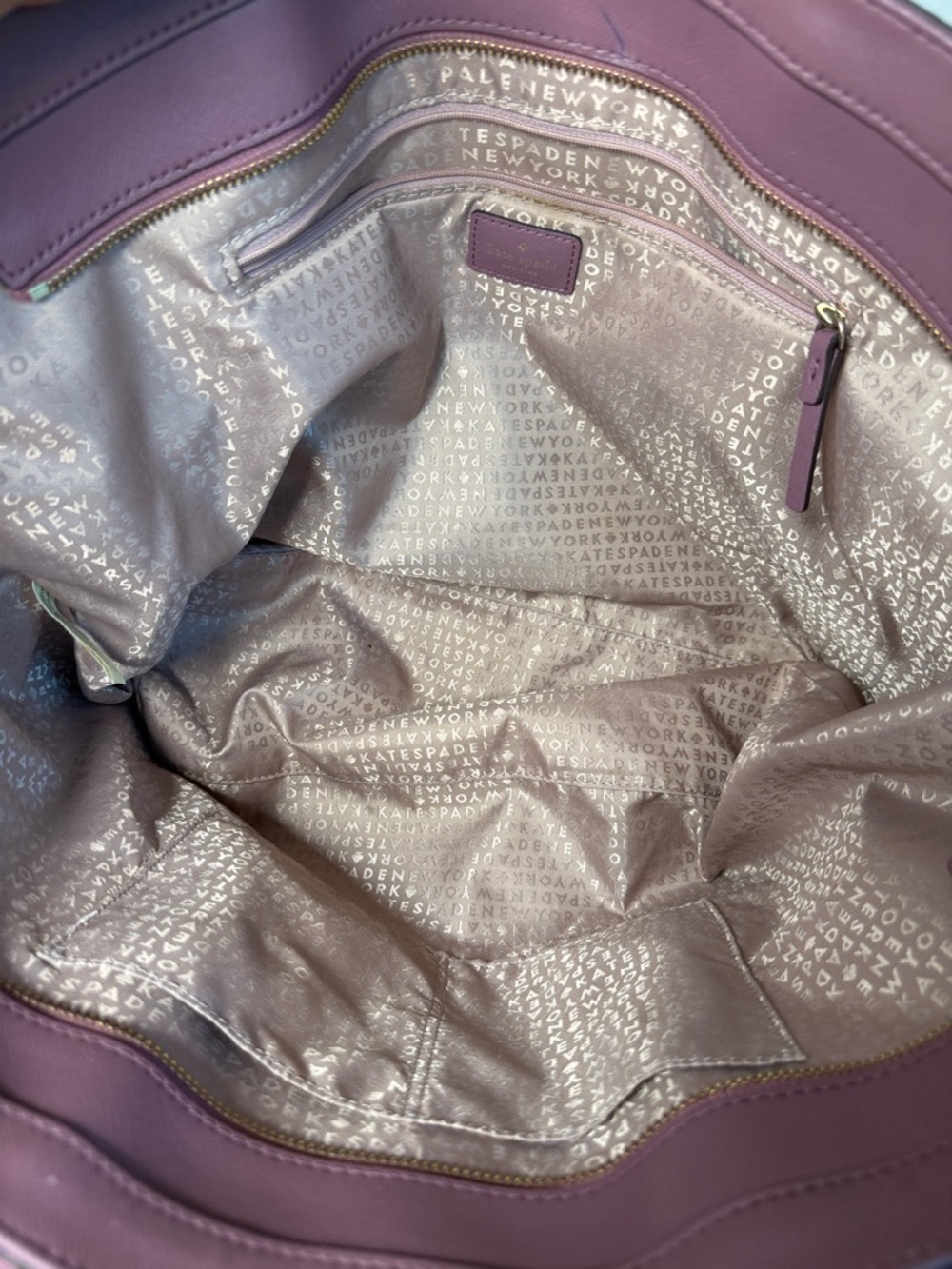 Kate Spade NY Jules Tote Pink Plum Saffiano Leather Large - Picture 5 of 7